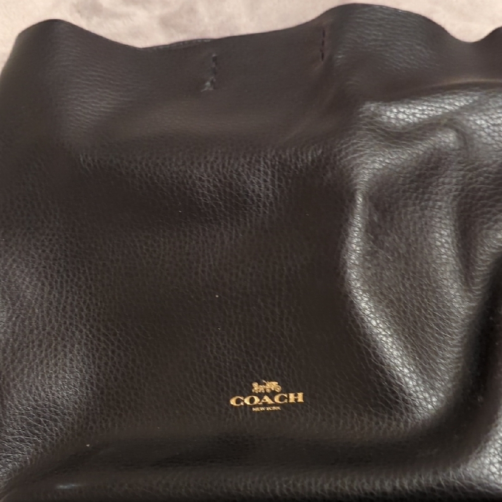 Coach Black Pebbled Leather Tote